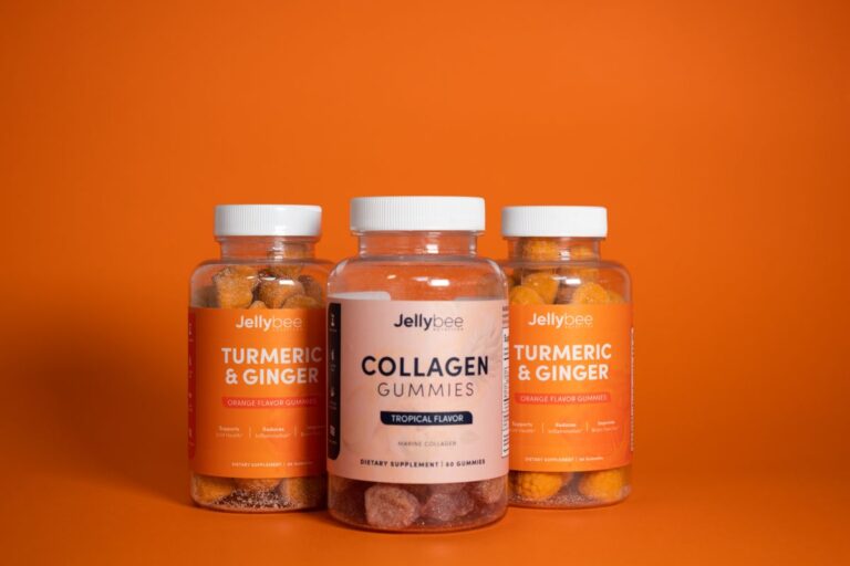 Gomitas de suplementos vitamínicos y colágeno