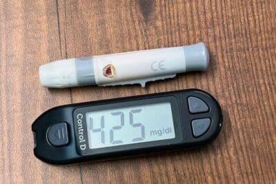 Medidor de glucosa alta para diabetes